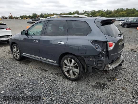 2014 Nissan Pathfinder SV with VIN 5N1AR2MM0EC689641, listed as a Copart auction lot 80127325 with 125,429 mi miles and Salvage title. Bid and sale history available at DreamBid. Image 2.
