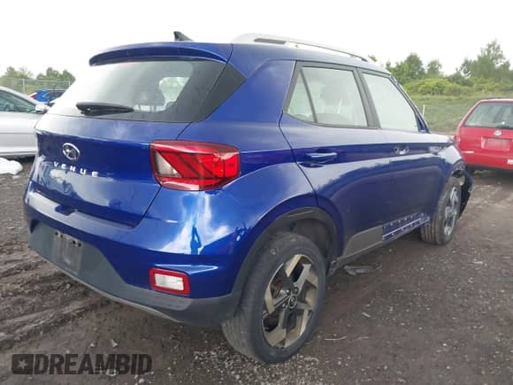 2021 Hyundai Venue Denim with VIN KMHRC8A35MU096935, listed as a IAAI auction lot 43009184 with 48,669 mi miles and . Bid and sale history available at DreamBid. Image 4.