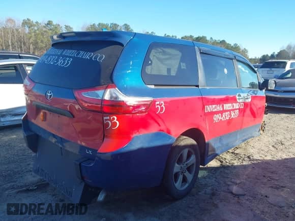 2019 Toyota Sienna L с VIN 5TDZZ3DC0KS987590, выставлен на аукционе IAAI как лот 41683235 с пробегом 309 775 миль миль и . История ставок и продаж доступна на DreamBid. Изображение 4.