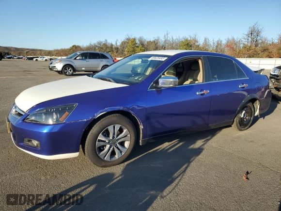 2007 Honda Accord LX with VIN 1HGCM56407A077675, listed as a Copart auction lot 89629495 with 212,276 mi miles and Salvage title. Bid and sale history available at DreamBid. Image 1.