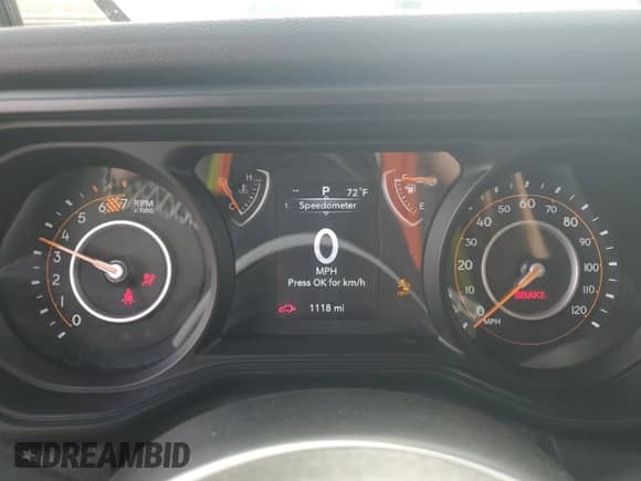 2025 Jeep Wrangler Sport with VIN 1C4PJXAN6SW553038, listed as a Copart auction lot 50052285 with 1,118 mi miles and Salvage title. Bid and sale history available at DreamBid. Image 9.