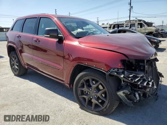 2021 Jeep Grand Cherokee Limited X with VIN 1C4RJEBG0MC714727, listed as a Copart auction lot 52962165 with 32,411 mi miles and Salvage title. Bid and sale history available at DreamBid. Image 4.