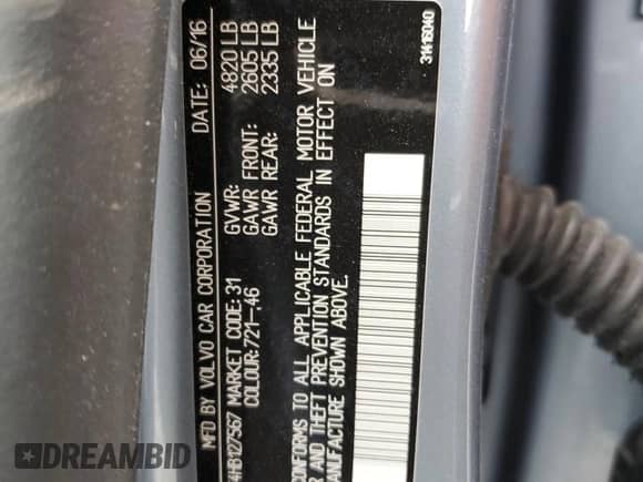 2017 Volvo S60 Inscription с VIN LYV402TK4HB127567, выставлен на аукционе Copart как лот 66991914 с пробегом Не указан миль и Списание • Salvage title. История ставок и продаж доступна на DreamBid. Изображение 14.