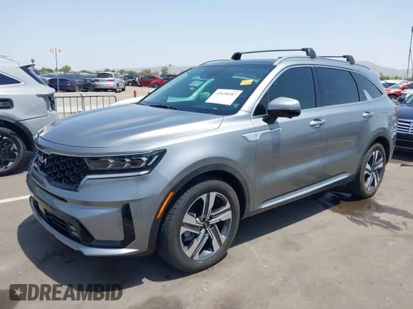 2023 Kia Sorento SX Prestige with VIN KNDRMDLH3P5178664, listed as a IAAI auction lot 42638187 with 53,778 mi miles and . Bid and sale history available at DreamBid. Image 2.
