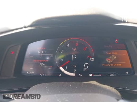 2022 Chevrolet Corvette 1LT с VIN 1G1YA3D49N5100180, выставлен на аукционе IAAI как лот 41877105 с пробегом 8 729 миль миль и . История ставок и продаж доступна на DreamBid. Изображение 7.