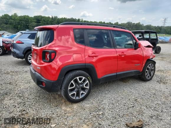 2018 Jeep Renegade Latitude with VIN ZACCJABB8JPH05350, listed as a Copart auction lot 65545705 with 66,020 mi miles and Salvage title. Bid and sale history available at DreamBid. Image 3.
