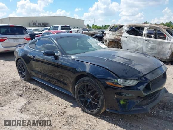 2019 Ford Mustang EcoBoost with VIN 1FA6P8TH4K5103536, listed as a IAAI auction lot 43379181 with Not provided miles and . Bid and sale history available at DreamBid. Image 1.