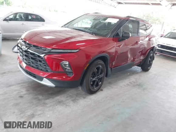 2023 Chevrolet Blazer LT with VIN 3GNKBCR47PS182610, listed as a IAAI auction lot 42876141 with 42,825 mi miles and . Bid and sale history available at DreamBid. Image 2.