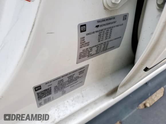 2023 Chevrolet Silverado 1500 LT with VIN 2GCPACED0P1107007, listed as a Copart auction lot 62694855 with 35,351 mi miles and Salvage title. Bid and sale history available at DreamBid. Image 13.