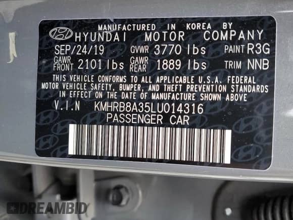 2020 Hyundai Venue SE z VIN KMHRB8A35LU014316, wystawiony jako Copart lot #50464924 z przebiegiem 80 294 mil mil oraz . Historia ofert i sprzedaży dostępna na DreamBid. Obrazek 14.