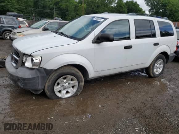 2008 Dodge Durango with VIN 1D8HB38N18F145184, listed as a Copart auction lot 58955665 with 53,582 mi miles and Salvage title. Bid and sale history available at DreamBid. Image 1.