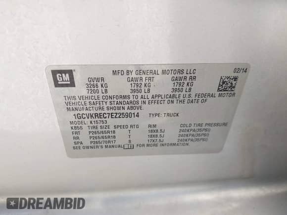2014 Chevrolet Silverado 1500 LT с VIN 1GCVKREC7EZ259014, выставлен на аукционе IAAI как лот 42739593 с пробегом 146 088 миль миль и . История ставок и продаж доступна на DreamBid. Изображение 9.