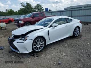 2015 Lexus RC 350 F Sport with VIN JTHSE5BC4F5005095, listed as a Copart auction lot 64816745 with 81,976 mi miles and Salvage title. Bid and sale history available at DreamBid. Image 1.