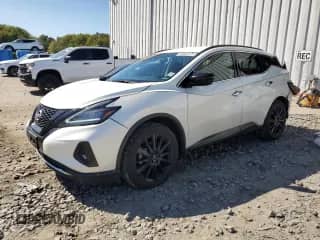 2024 Nissan Murano SV z VIN 5N1AZ2BS2RC106817, wystawiony jako Copart lot #84407475 z przebiegiem 18 294 mil mil oraz Szkoda całkowita • Salvage title. Historia ofert i sprzedaży dostępna na DreamBid. Obrazek 1.