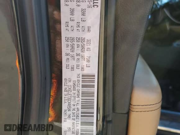 2016 Dodge Durango Citadel Anodized Platinum with VIN 1C4SDJET3GC440504, listed as a Copart auction lot 70511885 with 188,997 mi miles and Salvage title. Bid and sale history available at DreamBid. Image 13.