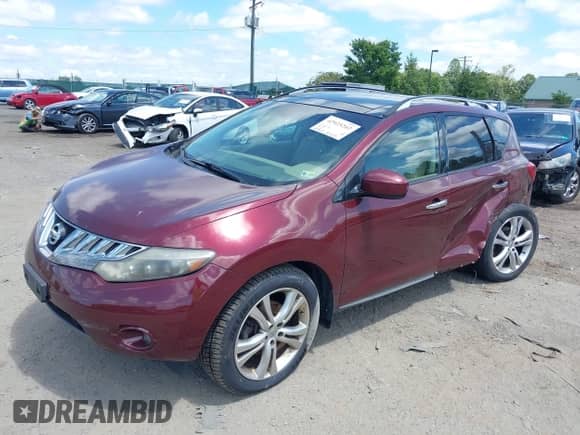 2009 Nissan Murano SL with VIN JN8AZ18W69W159810, listed as a IAAI auction lot 42925242 with 159,660 mi miles and . Bid and sale history available at DreamBid. Image 18.