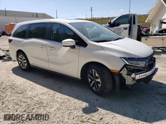 2025 Honda Odyssey EX-L с VIN 5FNRL6H66SB039156, выставлен на аукционе Copart как лот 81031935 с пробегом 10 468 миль миль и Списание • Salvage title. История ставок и продаж доступна на DreamBid. Изображение 4.