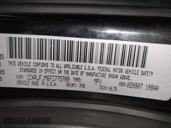 2015 Jeep Grand Cherokee Summit с VIN 1C4RJFJM6FC775709, выставлен на аукционе IAAI как лот 42818098 с пробегом 104 979 миль миль и . История ставок и продаж доступна на DreamBid. Изображение 9.