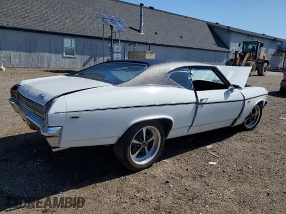 1969 Chevrolet Chevelle с VIN 136379G314704, выставлен на аукционе Copart как лот 63083925 с пробегом 84 152 миль миль и Чистый • Clean title. История ставок и продаж доступна на DreamBid. Изображение 3.