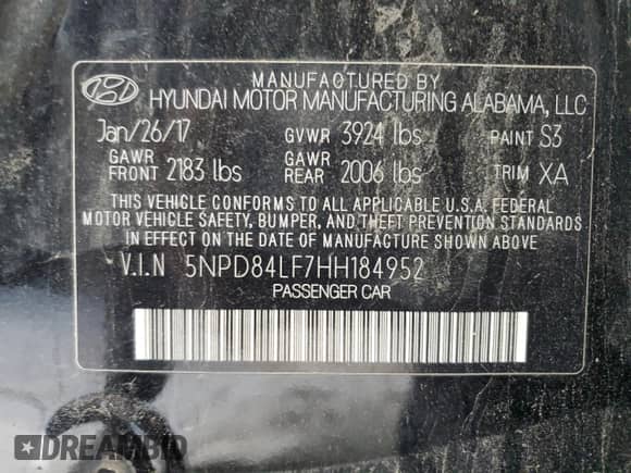 2017 Hyundai Elantra SE с VIN 5NPD84LF7HH184952, выставлен на аукционе Copart как лот 87298645 с пробегом 158 422 миль миль и Чистый • Clean title. История ставок и продаж доступна на DreamBid. Изображение 12.