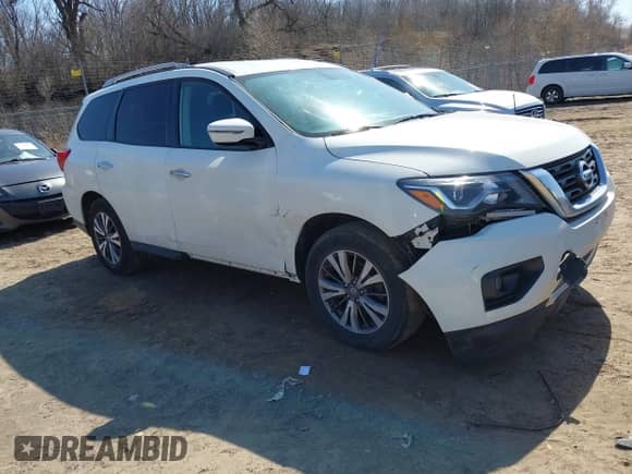 2017 Nissan Pathfinder SV with VIN 5N1DR2MM8HC667792, listed as a IAAI auction lot 41776454 with 185,467 mi miles and . Bid and sale history available at DreamBid. Image 1.