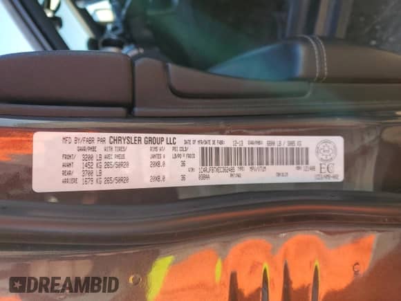 2014 Jeep Grand Cherokee Limited с VIN 1C4RJFBTXEC362485, выставлен на аукционе Copart как лот 86839755 с пробегом 239 330 миль миль и Чистый • Clean title. История ставок и продаж доступна на DreamBid. Изображение 13.