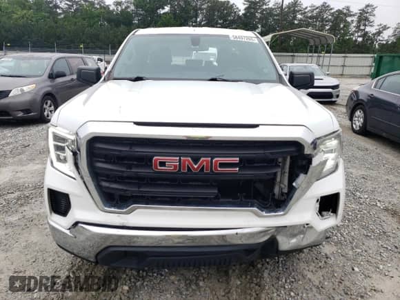 2021 GMC Sierra 1500 with VIN 1GTR8AEHXMZ268057, listed as a Copart auction lot 58497265 with 57,073 mi miles and Salvage title. Bid and sale history available at DreamBid. Image 5.