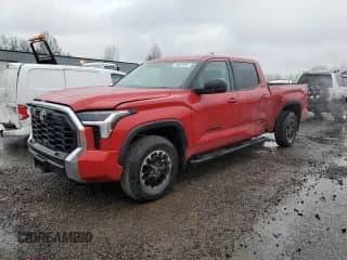 2025 Toyota Tundra SR5 with VIN 5TFLA5EC0SX038140, listed as a Copart auction lot 48665595 with 2,700 mi miles and Salvage title. Bid and sale history available at DreamBid. Image 1.