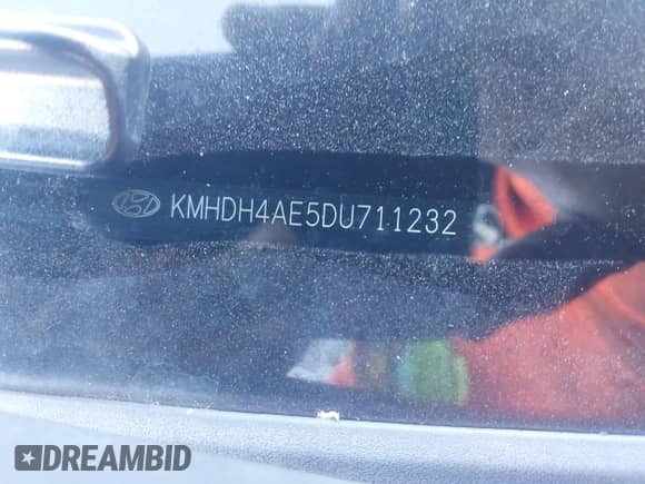 2013 Hyundai Elantra GLS with VIN KMHDH4AE5DU711232, listed as a IAAI auction lot 43526333 with 92,535 mi miles and . Bid and sale history available at DreamBid. Image 12.