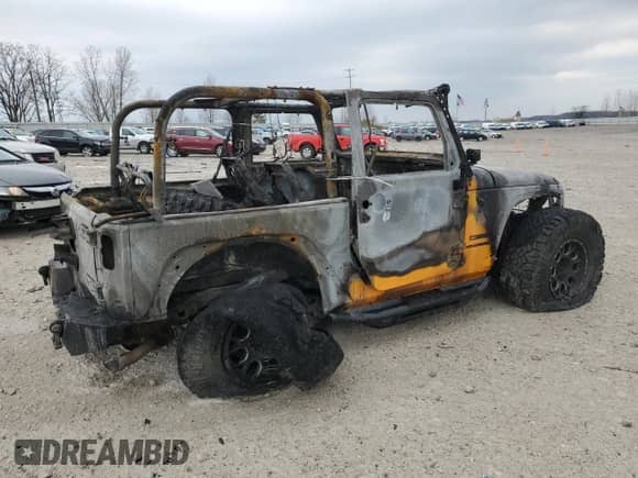 2012 Jeep Wrangler Sport with VIN 1C4AJWAG7CL210954, listed as a Copart auction lot 53303435 with Not provided miles and Non repairable. Bid and sale history available at DreamBid. Image 3.