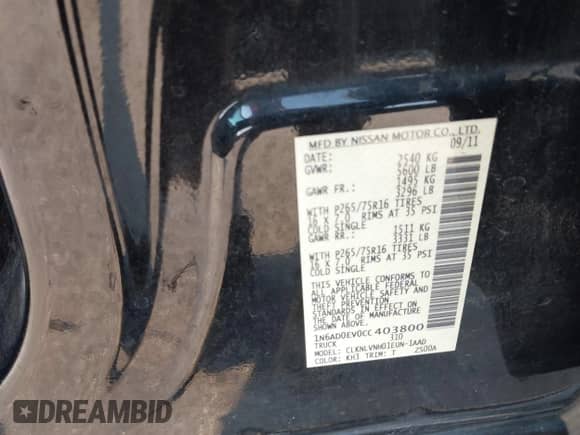 2012 Nissan Frontier SL с VIN 1N6AD0EV0CC403800, выставлен на аукционе IAAI как лот 43059921 с пробегом 129 130 миль миль и . История ставок и продаж доступна на DreamBid. Изображение 9.