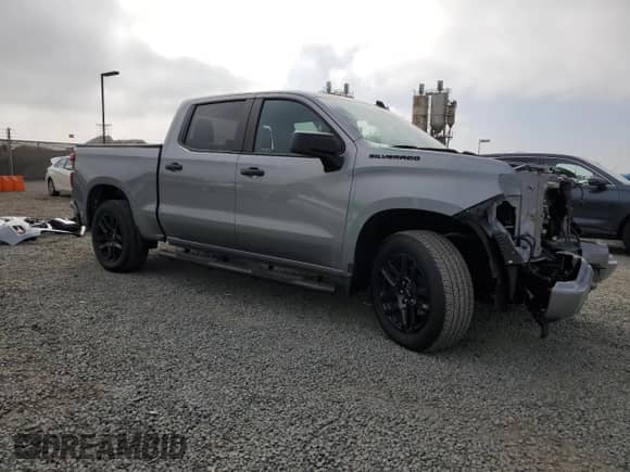 2024 Chevrolet Silverado 1500 Custom with VIN 3GCPABEK2RG394255, listed as a Copart auction lot 82154585 with 8,465 mi miles and Salvage title. Bid and sale history available at DreamBid. Image 4.