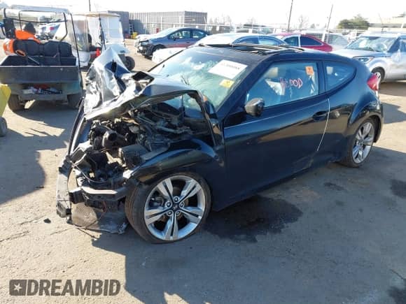 2014 Hyundai Veloster with VIN KMHTC6AD3EU184600, listed as a IAAI auction lot 41300088 with Not provided miles and . Bid and sale history available at DreamBid. Image 2.