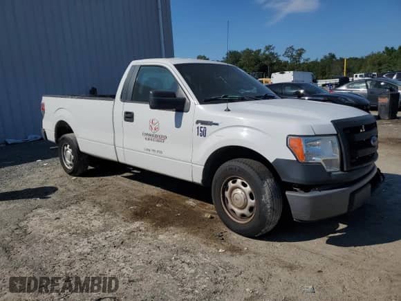 2014 Ford F-150 XL with VIN 1FTMF1CMXEKG52074, listed as a Copart auction lot 80505155 with 169,629 mi miles and Salvage title. Bid and sale history available at DreamBid. Image 4.