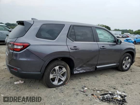 2025 Honda Pilot EX-L z VIN 5FNYG2H45SB024798, wystawiony jako Copart lot #67870725 z przebiegiem 5 927 mil mil oraz Szkoda całkowita • Salvage title. Historia ofert i sprzedaży dostępna na DreamBid. Obrazek 3.