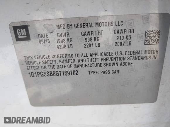 2016 Chevrolet Cruze LTZ с VIN 1G1PG5SB8G7169702, выставлен на аукционе IAAI как лот 42882562 с пробегом 129 843 миль миль и . История ставок и продаж доступна на DreamBid. Изображение 9.