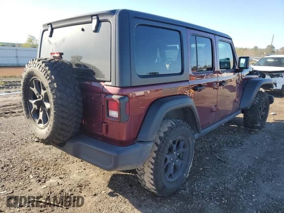 2021 Jeep Wrangler Unlimited Sport Altitude с VIN 1C4HJXDG4MW734322, выставлен на аукционе Copart как лот 41670625 с пробегом 45 963 миль миль и Списание • Salvage title. История ставок и продаж доступна на DreamBid. Изображение 3.