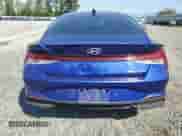 2021 Hyundai Elantra Blue with VIN KMHLM4AJ5MU009917, listed as a Copart auction lot 70347135 with 93,832 mi miles and Salvage title. Bid and sale history available at DreamBid. Image 6.