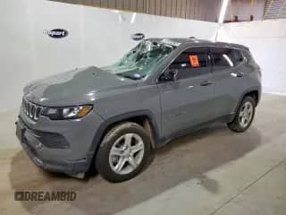 2023 Jeep Compass Sport with VIN 3C4NJDAN8PT521985, listed as a Copart auction lot 69954475 with 50,645 mi miles and Clean title. Bid and sale history available at DreamBid. Image 1.