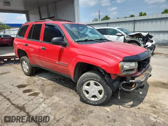 2002 Chevrolet TrailBlazer LS with VIN 1GNDT13S222187218, listed as a Copart auction lot 60282145 with 173,423 mi miles and Salvage title. Bid and sale history available at DreamBid. Image 4.