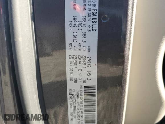 2018 Dodge Grand Caravan SXT z VIN 2C4RDGCGXJR309804, wystawiony jako Copart lot #86464065 z przebiegiem 180 884 mil mil oraz Czysty tytuł • Clean title. Historia ofert i sprzedaży dostępna na DreamBid. Obrazek 13.