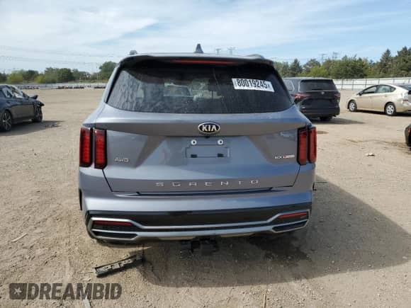 2021 Kia Sorento EX with VIN 5XYRHDLF9MG033201, listed as a Copart auction lot 80019245 with 59,213 mi miles and Salvage title. Bid and sale history available at DreamBid. Image 6.