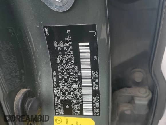 2007 Toyota Highlander Limited z VIN JTEEP21A270192872, wystawiony jako Copart lot #80524875 z przebiegiem 103 854 mil mil oraz Szkoda całkowita • Salvage title. Historia ofert i sprzedaży dostępna na DreamBid. Obrazek 13.