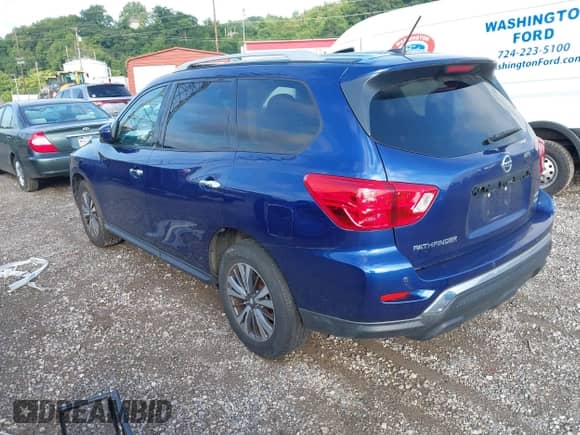 2018 Nissan Pathfinder SV z VIN 5N1DR2MM7JC636846, wystawiony jako IAAI lot #42740532 z przebiegiem 98 364 mil mil oraz . Historia ofert i sprzedaży dostępna na DreamBid. Obrazek 3.