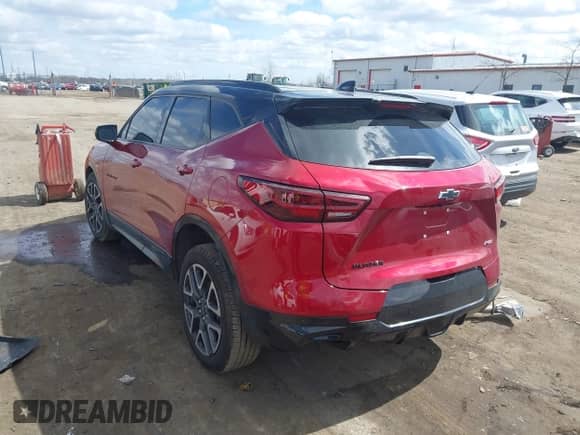 2024 Chevrolet Blazer RS with VIN 3GNKBERS7RS147952, listed as a IAAI auction lot 41868315 with 18,272 mi miles and . Bid and sale history available at DreamBid. Image 3.