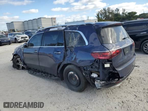 2024 Mercedes-Benz GLS 580 z VIN 4JGFF8FE0RB065082, wystawiony jako Copart lot #87834325 z przebiegiem 26 705 mil mil oraz Czysty tytuł • Clean title. Historia ofert i sprzedaży dostępna na DreamBid. Obrazek 2.