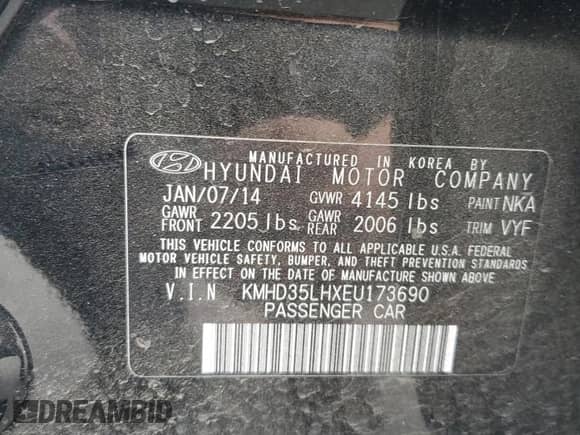 2014 Hyundai Elantra с VIN KMHD35LHXEU173690, выставлен на аукционе Copart как лот 69199015 с пробегом 74 413 миль миль и Списание • Salvage title. История ставок и продаж доступна на DreamBid. Изображение 12.