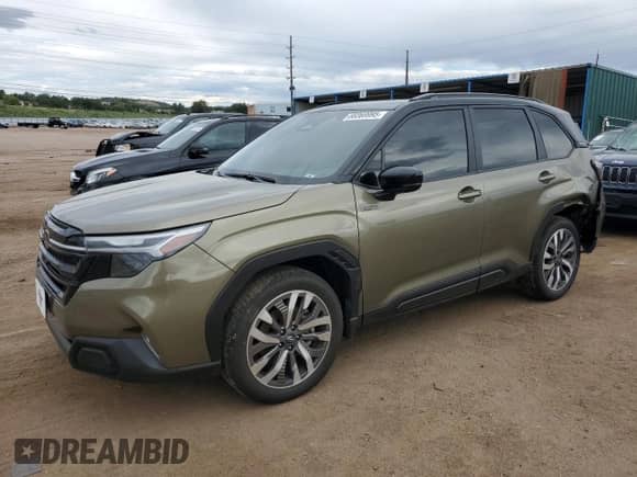 2025 Subaru Forester Touring Hybrid z VIN JF2SLSTDXSH414838, wystawiony jako Copart lot #80369995 z przebiegiem 2 657 mil mil oraz Szkoda całkowita • Salvage title. Historia ofert i sprzedaży dostępna na DreamBid. Obrazek 1.