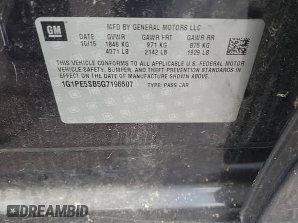 2016 Chevrolet Cruze LT with VIN 1G1PE5SB5G7196507, listed as a Copart auction lot 86530515 with 113,585 mi miles and Clean title. Bid and sale history available at DreamBid. Image 12.