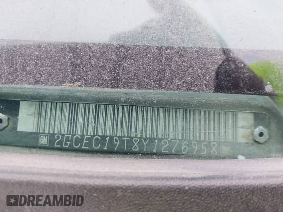 2000 Chevrolet Silverado 1500 LS with VIN 2GCEC19T8Y1276958, listed as a IAAI auction lot 41748779 with Not provided miles and . Bid and sale history available at DreamBid. Image 9.